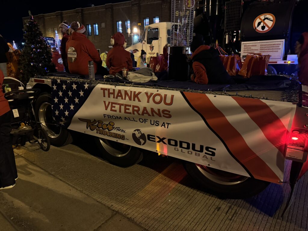 Thank you Veterans. Christmas City of the North 2024 Parade